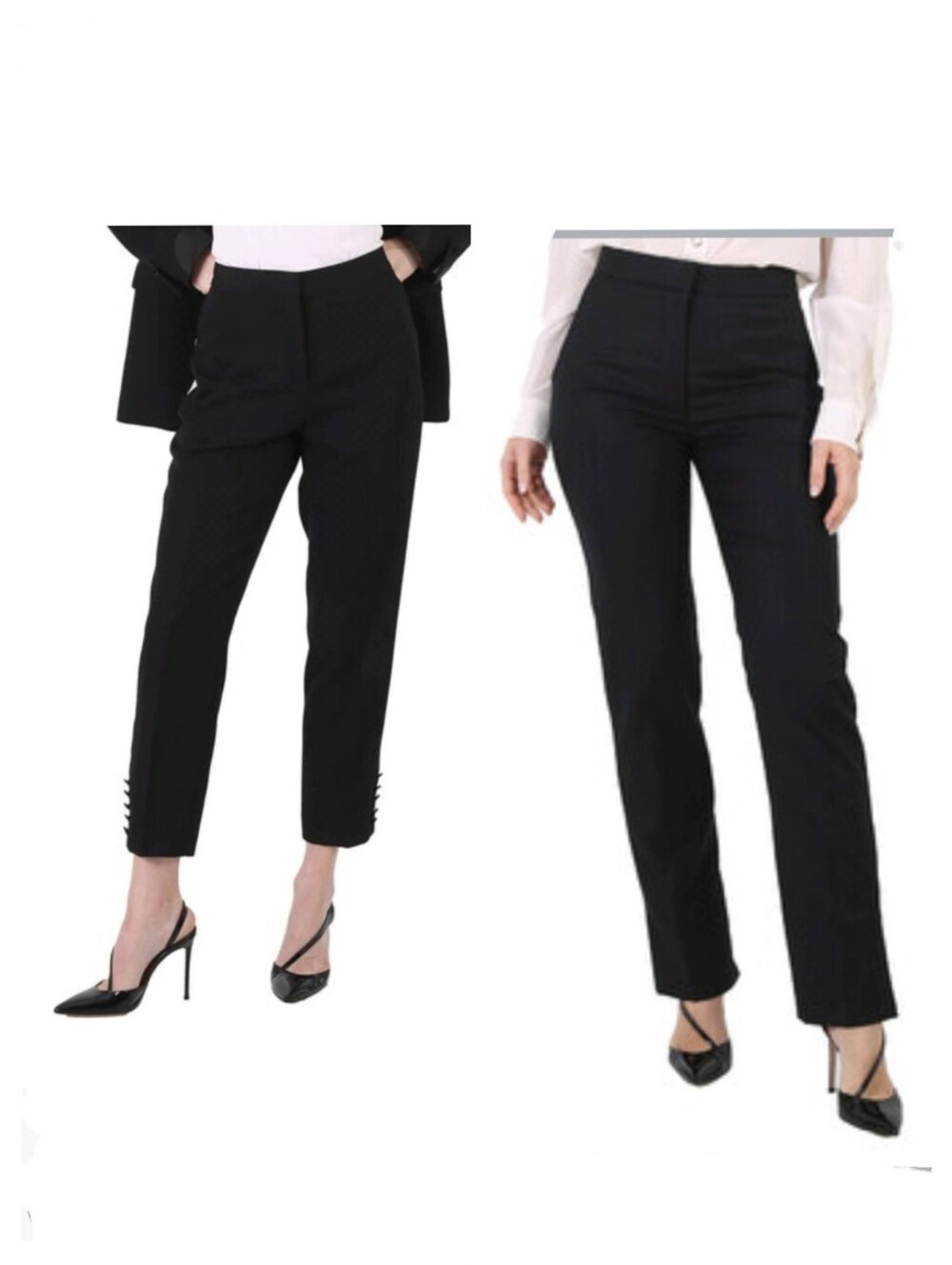 Burberry Black Straight-Leg Women's Dress Pants